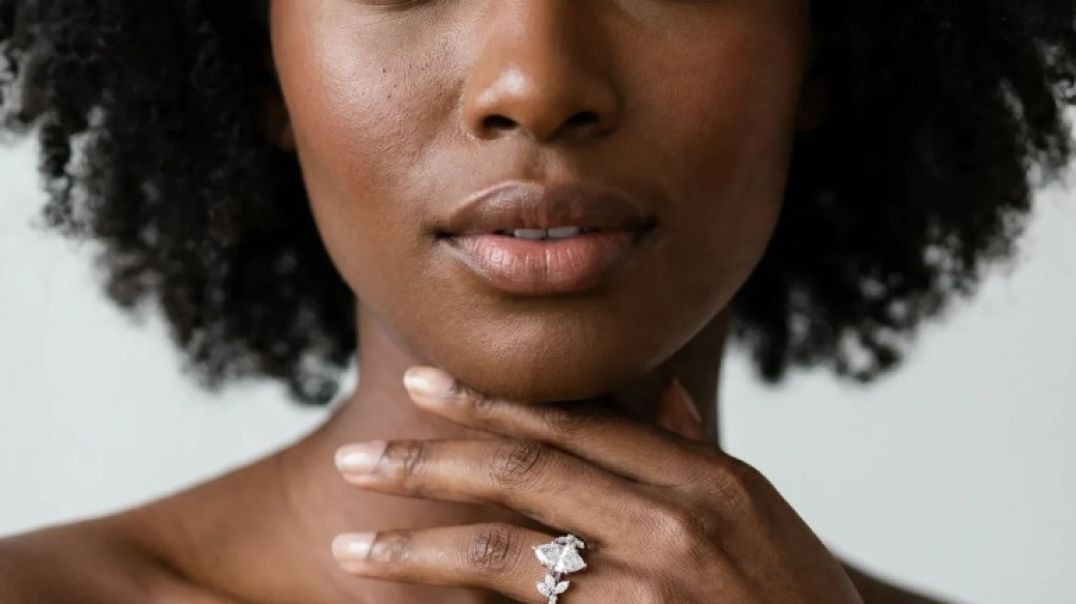white gold marquise diamond floral solitaire engagement ring
